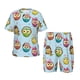thumbnail image 1 of Balery Cute Cartoon Owls 3 Conjunto de Pijama Infantil de Manga Corta con Estampado – Ropa de Dormir de Algodón Suave-Small, 1 of 6