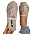 thumbnail image 4 of Willtoo Mary Jane Mules for Women Mesh Mary Jane Flats Summer Slip on Shoes Women No Back Woven Hollow Ballet Flat Shoes, 4 of 6
