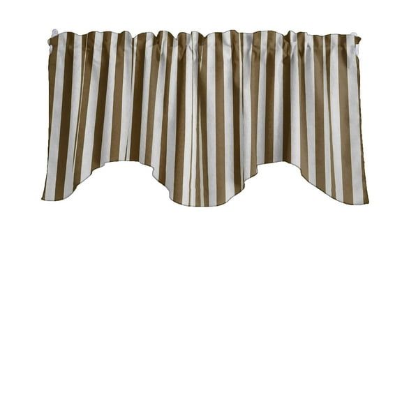 Scalloped Valance Cotton 1 Inch Wide Stripes Print 58" Wide / 20" Tall