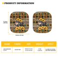 thumbnail image 5 of Kuiaobaty Auto Windshield Sun Shade 2 Pcs Car Window Sun Shield Blocks UV Rays Exterior Accessories 28.5" x 25.5" 2 Pack American Tribal Wolf Sunflower for Cars Trucks Sedans SUVs, 5 of 6