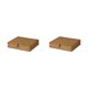 thumbnail image 4 of Inteprter Cesta de mimbre de ratán tejida a mano, contenedor de papelería para aperitivos, caja de almacenamiento Rectangular, suministros Type1 NO1, 4 of 6