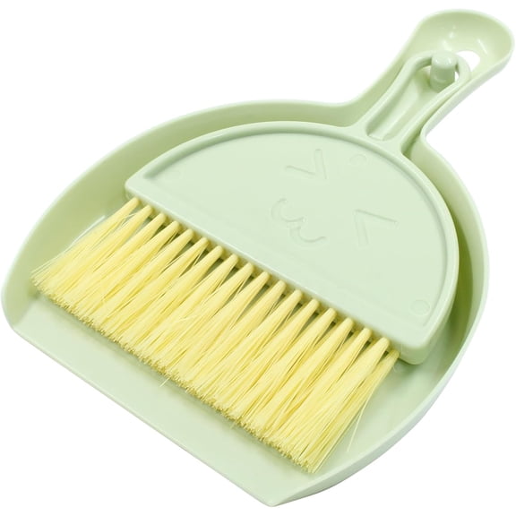 Mini Broom and Dustpan Set for Home, Car, Kitchen, Table, Kids - Durable Plastic Bristles, Handheld, Hangable,