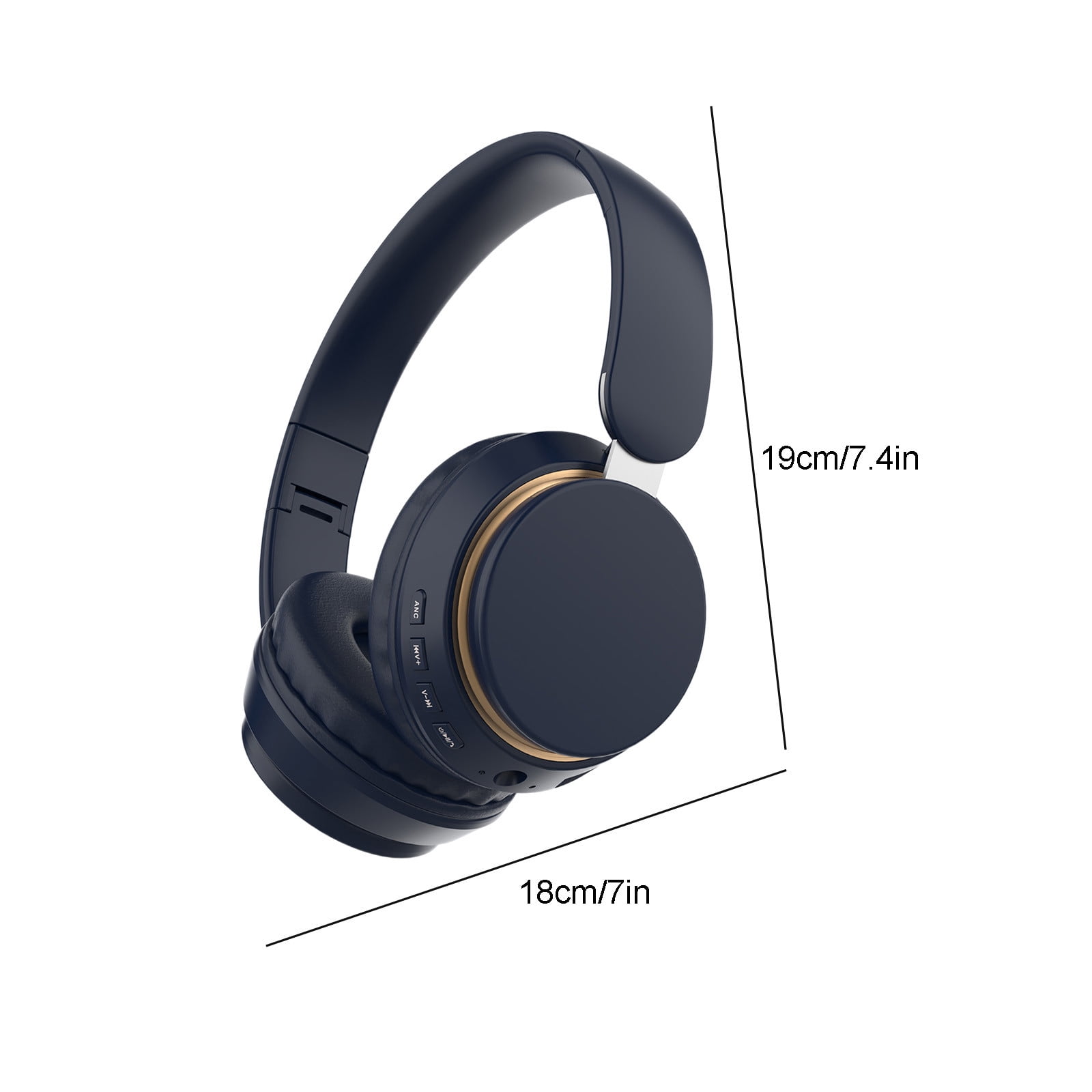 Matoen Bluetooth Headset, 2024 Wireless Bluetooth V5.3 Headphones with Microphone, Active Noise Canceling Wireless Headset with Mic for Work/Mobile Phone/Laptop Computer
