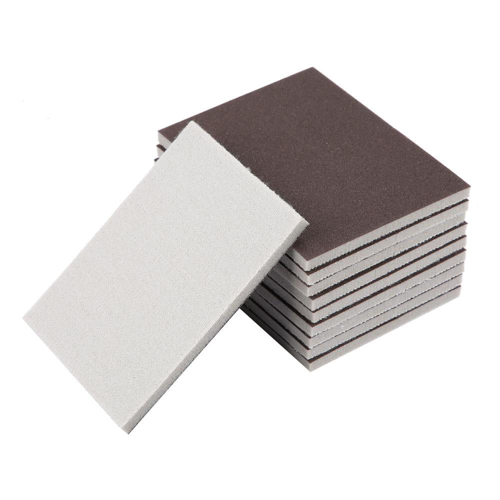 10PCS Square Sponge Sand Paper 120/180/240 Grit Fine Polishing Sanding Paper sandpaper for wood 120# 