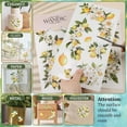 thumbnail image 4 of 3Pcs Rub On Transfer Stickers Lemon Flowers Pattern Waterproof Decals Furniture Craft Embellishments for DIY Scrapbooking Photo Albums,15 * 30cm, 4 of 5