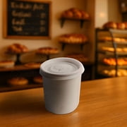[50 PACK] 4 oz White Disposable Paper Coffee Espresso Cups with White Lids - White Paper Disposable Coffee Hot Tea Cups Espresso - Bio Degradable Eco Friendly Hot Beverage, To Go, Wholesale