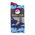 thumbnail image 2 of Great White Sharks Over the Calf Socks (Navy/Scarlet/Grey, Large), 2 of 2