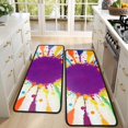 thumbnail image 4 of Kitchen Rugs Sets Of 2,Colorful Paint Splash Burst Anti Fatigue Kitchen Mat Rugs Non Slip Washable,Decorative Kitchen Floor Mats for Kitchen,Sink,Laundry,17"x47"+17"x47", 4 of 5