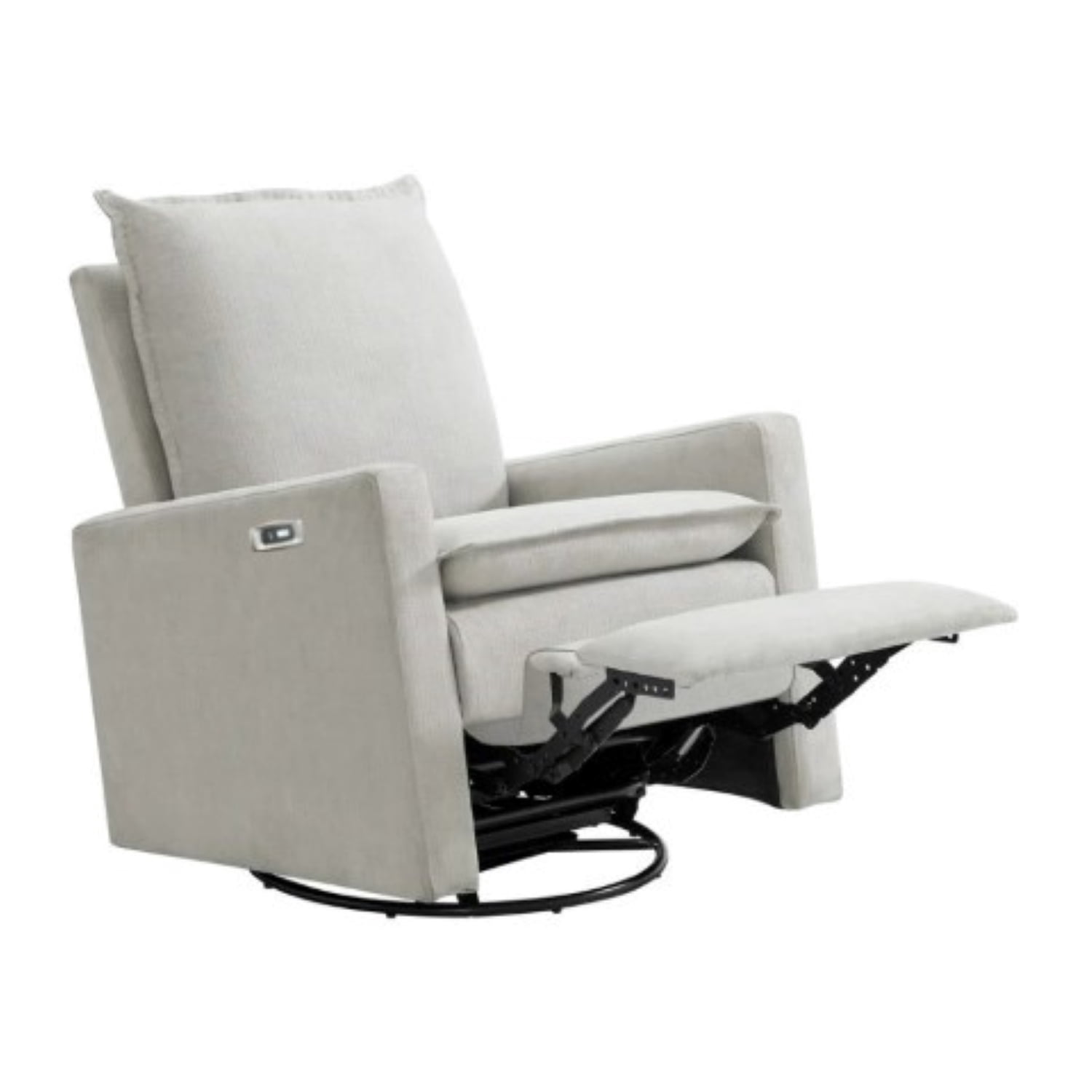 Oxford Baby Uptown Power Upholstered Glider Recliner Rocking Chair 270° Swivel for Nursery and Living Room – Sand​
