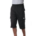 thumbnail image 3 of Pro Club Men's Six Pocket Fleece Cargo Shorts - Black - Small, 3 of 4