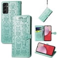 thumbnail image 2 of for Samsung Galaxy A14 5G Case PU Leather Flip Wallet, Cat Dog Cartoon Cute Style with ID Card Holder Phone Cover Case for Samsung Galaxy A14 5G MG Green, 2 of 12