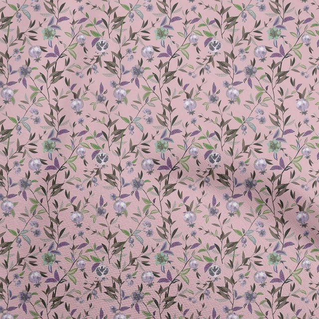 oneOone Polyester Spandex Pink Fabric Asian Suzani Sewing Craft Projects Fabric Prints By Yard 56 Inch Wide