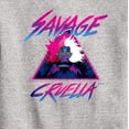 thumbnail image 3 of Disney Villains - Cruella Savage Graphic Long Sleeve Fleece Sweatshirt, 3 of 5
