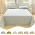 thumbnail image 1 of Xihbxyly Juego de Sábanas Lavadas, Poliéster Suave, Diseño de Color Liso, 1 Sábana y 2 Fundas de Almohada, Transpirable y Cómodo, Esencial para El Dormitorio, Disponible En Varios Colores, Tamaño 230, 1 of 6
