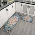 thumbnail image 3 of Bohemian Blue National Design Carpet Kitchen Rugs and Mats Sets Of 2,Kitchen Decoration Rugs,Rubber Backing Non-Slip Floor Mat for Sink Washable Waterproof Laundry Room Runner Rugs, 3 of 7