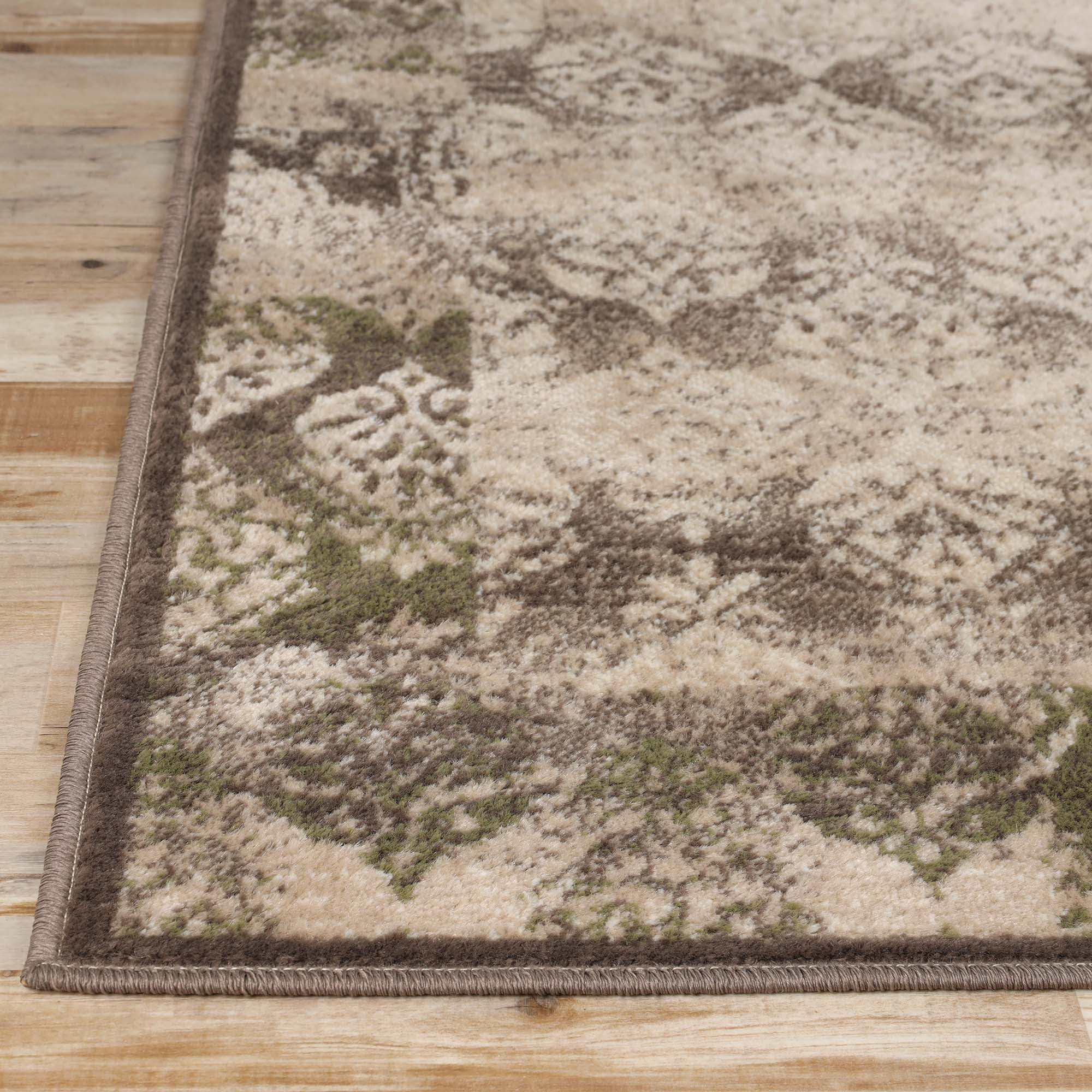 Superior Mystique 5' x 8' Indoor Area Rug, Modern Damask Rugs For Living Room Bedroom, Brown