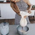 thumbnail image 4 of Bolsa de leche de nuez de calidad profesional, 2 unidades, bolsa de leche de almendras reutilizable y colador de alimentos multiusos, estopilla de nailon de malla fina y filtro de café frío, 4 of 8
