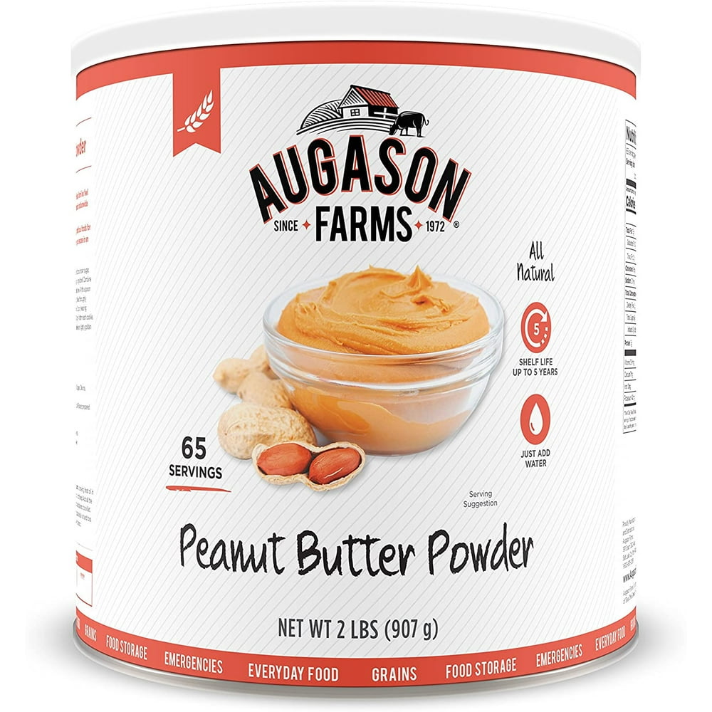 augason farms peanut butter powder 2 lbs no 10 can