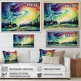thumbnail image 4 of Designart "Minimalist Scenery Of The Northern Lights I" Northern Lights Floater Framed Canvas Prints, 4 of 5