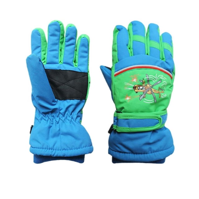 Yuarrent Guantes de esquí para niños Guantes de invierno de setas de dibujos animados Guantes impermeables a prueba de viento cálidos para deportes al Suministros térmicos No.6 Yuarrent HA046798-07
