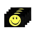 thumbnail image 4 of MKHERT Yellow Smiley Face Placemats Table Mats for Dining Room Kitchen Table Decoration 12x18 inch,Set of 4, 4 of 4