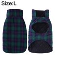 thumbnail image 2 of l Ropa para perros Chaleco a cuadros de algodón para mascotas Ropa gruesa y cálida para perros con velcro, 2 of 2