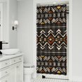 thumbnail image 2 of Small Stall Narrow Shower Curtain 36"W x 72"L – Tropical Bohemian Leaves, Mid-Century Abstract Boho Botanical Bathroom Decor, Vintage Floral Palm Leaf Pattern, Rustic Tribal Folk Style, 2 of 5