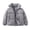 Gray, variant on Girls Winter Coat, Kids Windbreaker Jacket, Solid Color Quilted Puffer Bomber Jacket Stand Collar Zip Up Winter Coat Outerwear Blue 2-3 Years Blue 2-3 Years