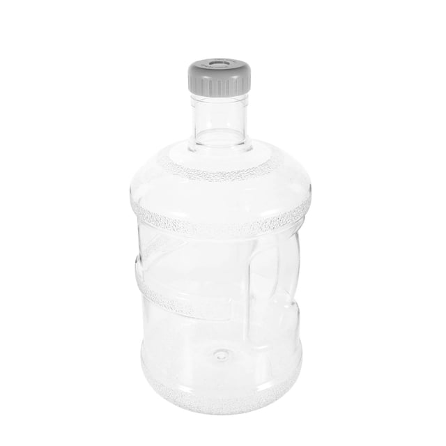 Cubo de agua reutilizable y práctico para interiores y camping con asa. 15 litros transparente
