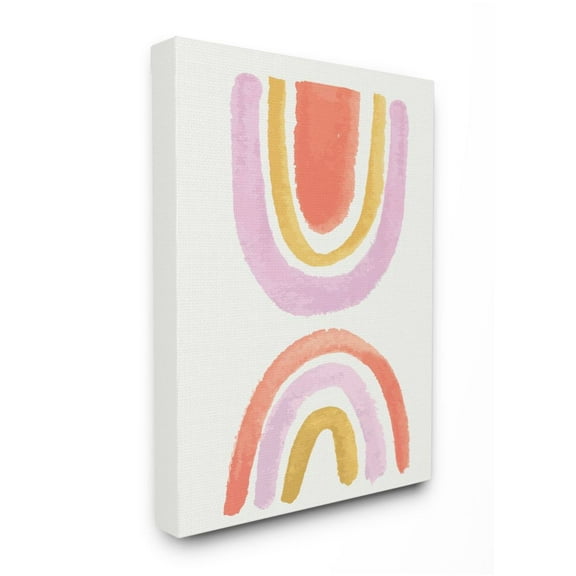 Stupell Industries Watercolor Rainbow Arches Fun Pink Yellow Red Design by Jess Bruggink, 16" x 20"