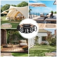 thumbnail image 5 of GAZEBETER 51" Fire Pit,Outdoor Wood Burning Fire Pits with Lids,Fire Poker and Metal Side Table,BBQ Fire Pits for Picnic Party, Natural Wood Grain, 5 of 7