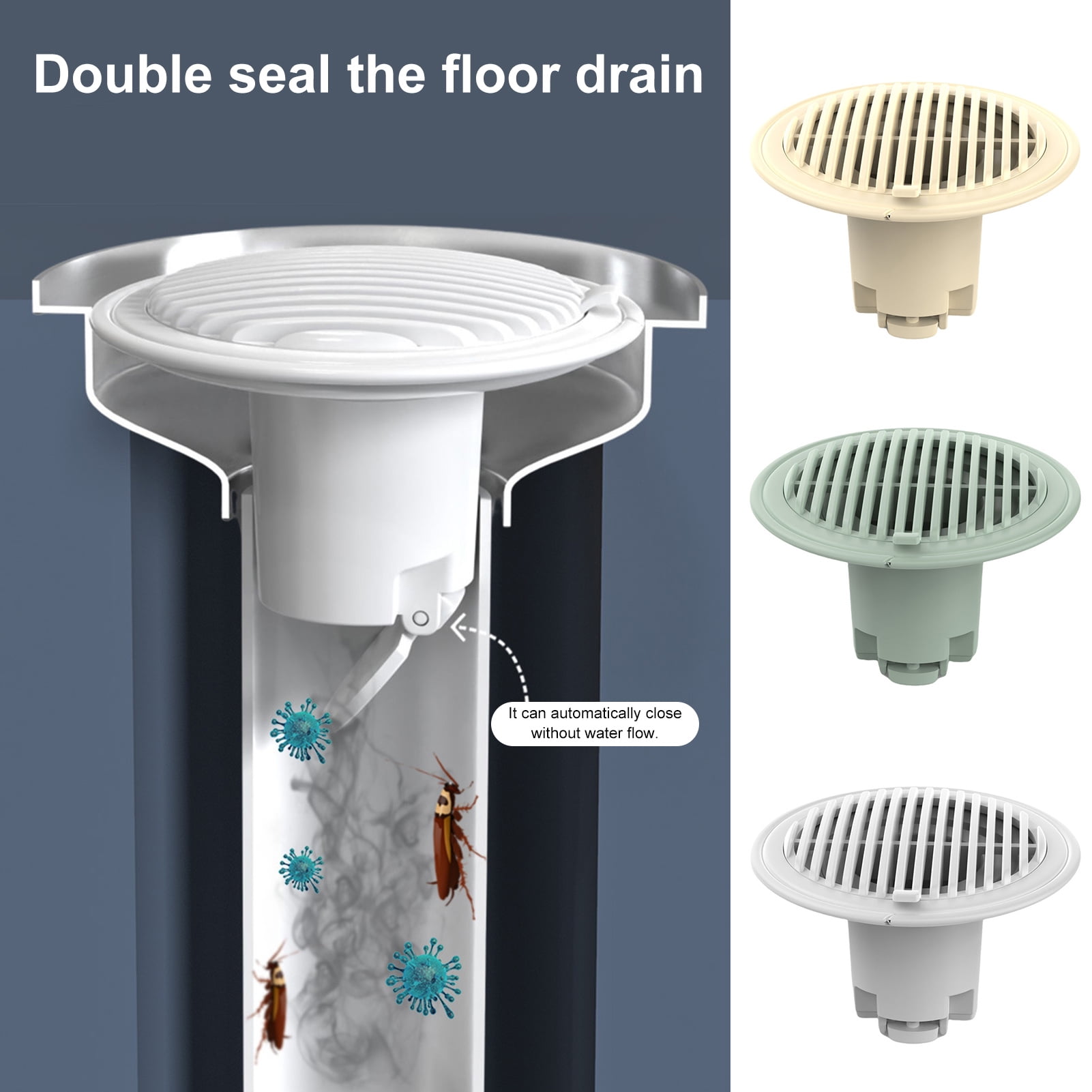 harmtty Floor Drainer Oneway Drainage Double Blockade Antiodor Shower