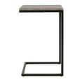 Noble House Wessor CShaped Side Table, Natural and Black
