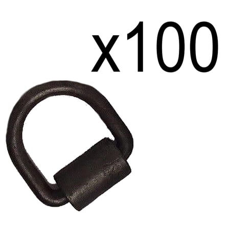 RAParts One-Hundred 1/2" Weld-On D-Rings Made For Tie Down Lashing Ratchet Flatbed Truck Trailer Cargo Strap