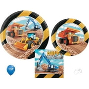 Big Dig Construction Birthday Party Supplies | Big Dig Construction Plates | Big Dig Construction Napkins - Serves 8