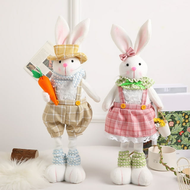 Xihbxyly Conejito de Pascua de Peluche, Suave y Tierno, con Orejas Caídas, Material Premium Agradable para La Piel, Perfecto para Viajes y Antes de Dormir, Ideal para Pascua y Cumpleaños, Tamaño 45 X