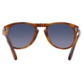 thumbnail image 4 of Persol Men's PO0714SM Steve McQueen Aviator Sunglasses, Light Havana/Blue Gradient Polarized, 54 mm, 4 of 7