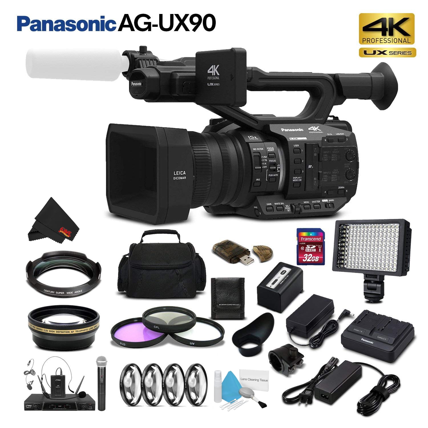Buy Panasonic AG-UX90 4KHD Professional Camcorder AG-UX90 International  Version Studio Starter Bundle Online at Lowest Price in India. 490807455