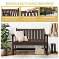thumbnail image 4 of LOYALICE HDPE 48.8" 2-Person Weather-Resistant Park Bench for Outdoor Use, with Wide Armrests and Backrest, Suit for Garden, Porch and Park, Coffee, 4 of 8