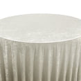 thumbnail image 3 of Your Chair Covers - 120 Inch Round Crushed Velvet Tablecloth Ivory, 3 of 5