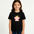thumbnail image 2 of Girls Graphic Tees Pink Elephant Banana Kids T Shirt Cute Funny 100% Cotton Short Sleeve Soft Tops 4-13Y, 2 of 5