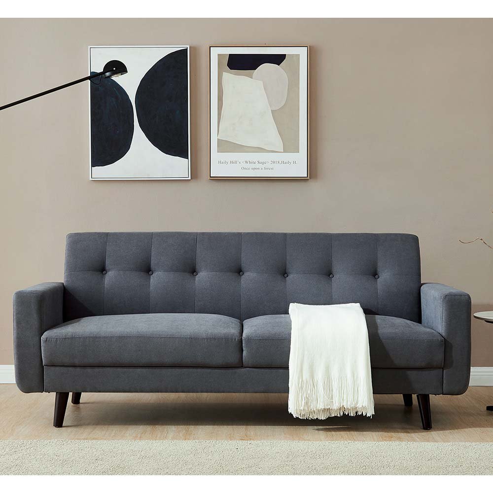 Kepooman 79" MidCentury Modern Velvet Fabric Loveseat Sofa Couch Bed