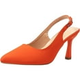 thumbnail image 7 of Pointy Toe Heels for Women, Slingback Court Shoes Heel, Ladies Pumps Ankle Strap Dress Sandals, Suitable for Shopping, Attending Events and Other Occasions. (Orange Size 40), 7 of 7