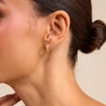 thumbnail image 7 of VEEDOFA 14K Gold Plated Huggie Hoop Earrings for Women, 5A+ CZ, 8/12/16/20mm,jewelry gift, 7 of 7
