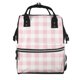 thumbnail image 1 of Easygdp Pink Checkboard para Bolsa de Bebé de Gran Capacidad con Múltiples Bolsillos, Bolsa de Pañales para Padres, Bolsa de Viaje Organizada y Elegante, 1 of 6