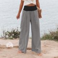 thumbnail image 6 of MaeanWide Leg Pants for Womens High Waist Elastic Palazzo Pants Trousers Culottes Loose Fitting Pants, 6 of 6