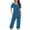 Blue#1, variant on Tnhcen Women's Pajama Set Green Sleepwear Soft Pjs Lounge Sets Short Sleeve with Pockets S-3XL