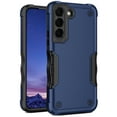 thumbnail image 1 of Compatible with Samsung Galaxy S23 Case, Rugged Military Dual Layers Bumper Hybrid Shockproof Heavy Duty Protection Soft TPU Hard PC Shell for Samsung Galaxy S23 2 in 1 Phone Cover,Blue, 1 of 7