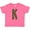 Hot Pink, variant on Leopard Print Letter K Boys or Girls Baby T-Shirt