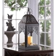 thumbnail image 2 of Zingz and Thingz Large Steeple Candle Lantern in Black, 2 of 3